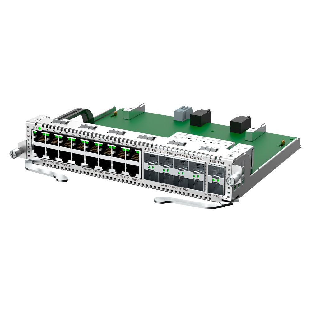 REYEE RG-MF6000M-16GT8SFP2XS - Reyee E-Lighten Line Card - Tarjeta de Interfaces para Switch modular - Compatible con RG-NBF6002M - 16 Puertos RJ45 Gigabit - 8 puertos SFP Gigabit + 2 puertos SFP+ 10 Gbps - Tamaño 1 Slot - imagen 3