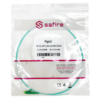 SAFIRE SF-LC-APC-OM4-0015M-D09-A - Pigtail de fibra óptica simplex - Fibra multimodo OM4 de alta velocidad - Conector LC con pulido APC - Diámetro ultrafino de 0.9 mm (tight buffer) - Longitud exacta de 1.5 metros - Cubierta exterior LSZH color Aqua - imagen 3