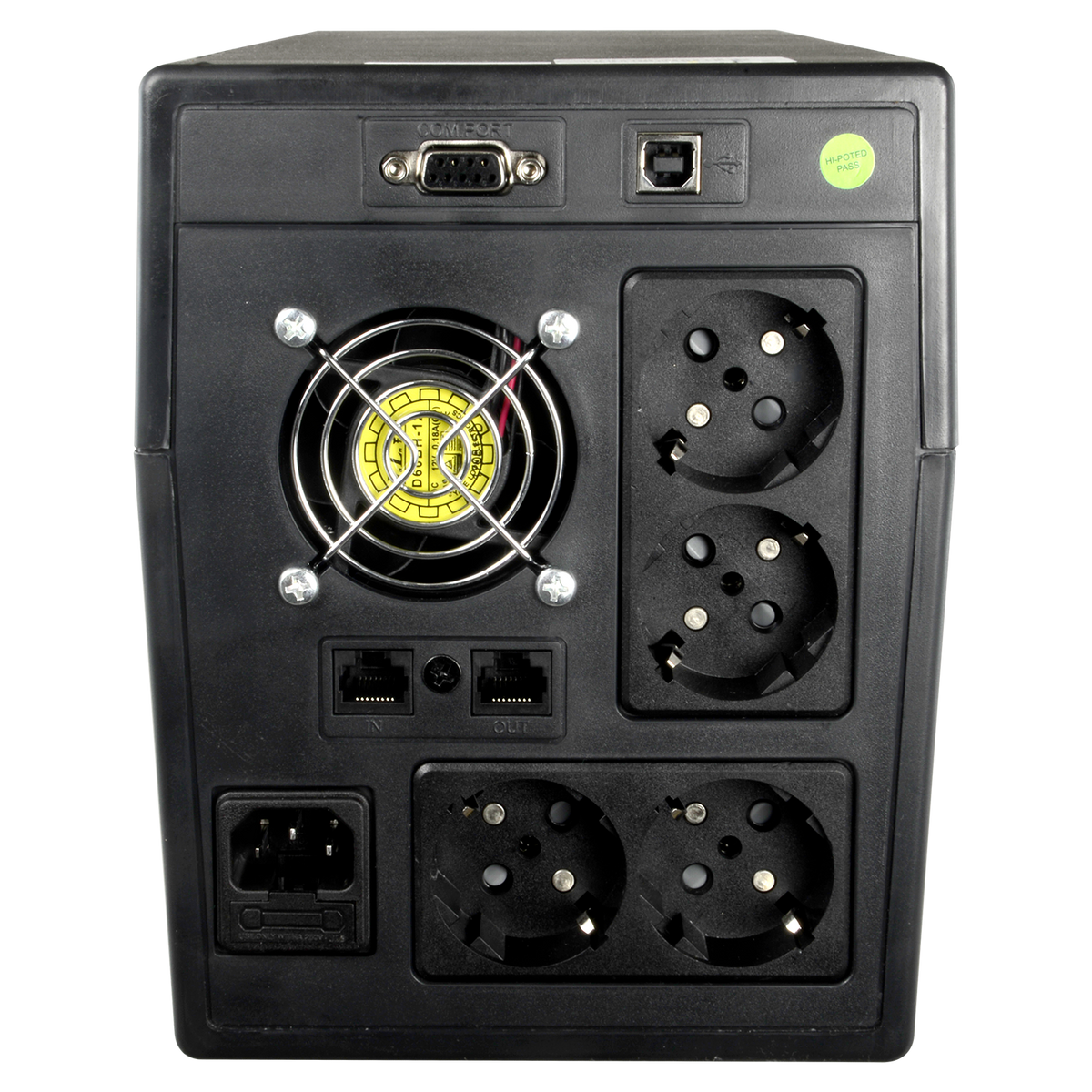 KSTAR UPS2000VA-4 - SAI monofásico line-interactive - Potencia 2000VA/1200W - Entrada 220~240 Vac /Salida 230 Vac - 4 salidas SAI/UPS protegidas - Tiempo de recarga 6~8 h - 2 baterías de plomo-ácido selladas (incluidas) - imagen 3