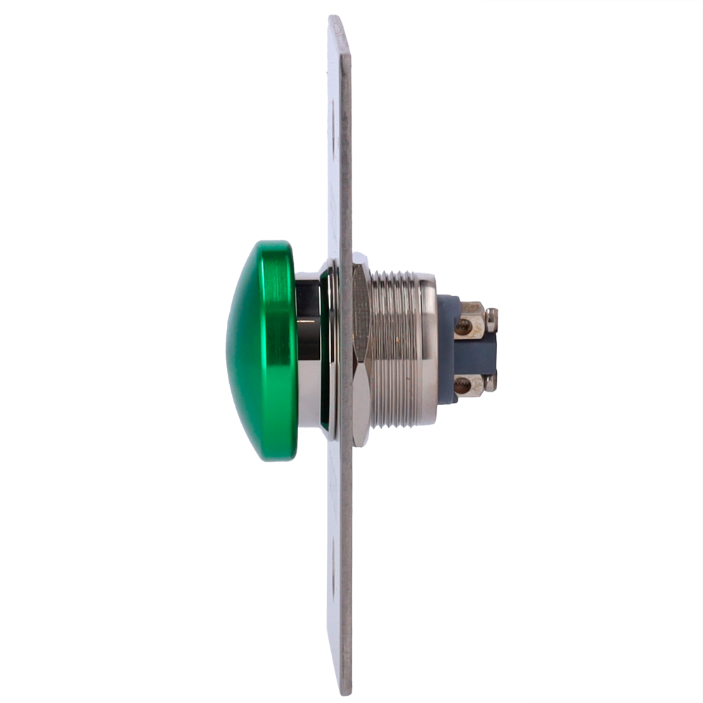 SAFIRE EXITBUTTON305-SLIM - Pulsador de liberación de puerta - Tipo semiesfera - Testado 500.000 usos - NO/COM | Empotrado o superficie - Medidas 86 (Al) x 50 (An) x 23 (Fo) mm - Fabricado en acero inoxidable - imagen 3