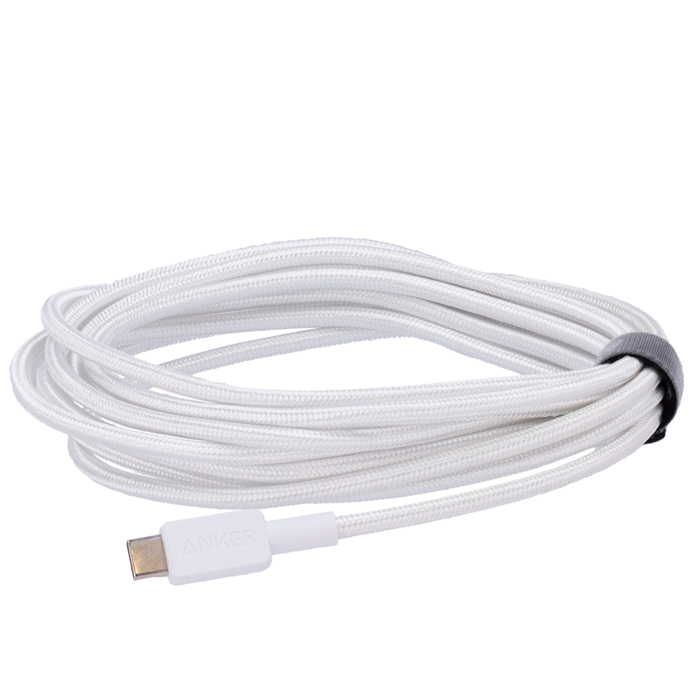 ANKER ANK-322-USBC-USBC-300-W - Anker - Cable USB2.0 - USB-C a USB-C - Cable de nylon trenzado - Longitud 3m - Carga rápida hasta 60W | Color blanco - imagen 3