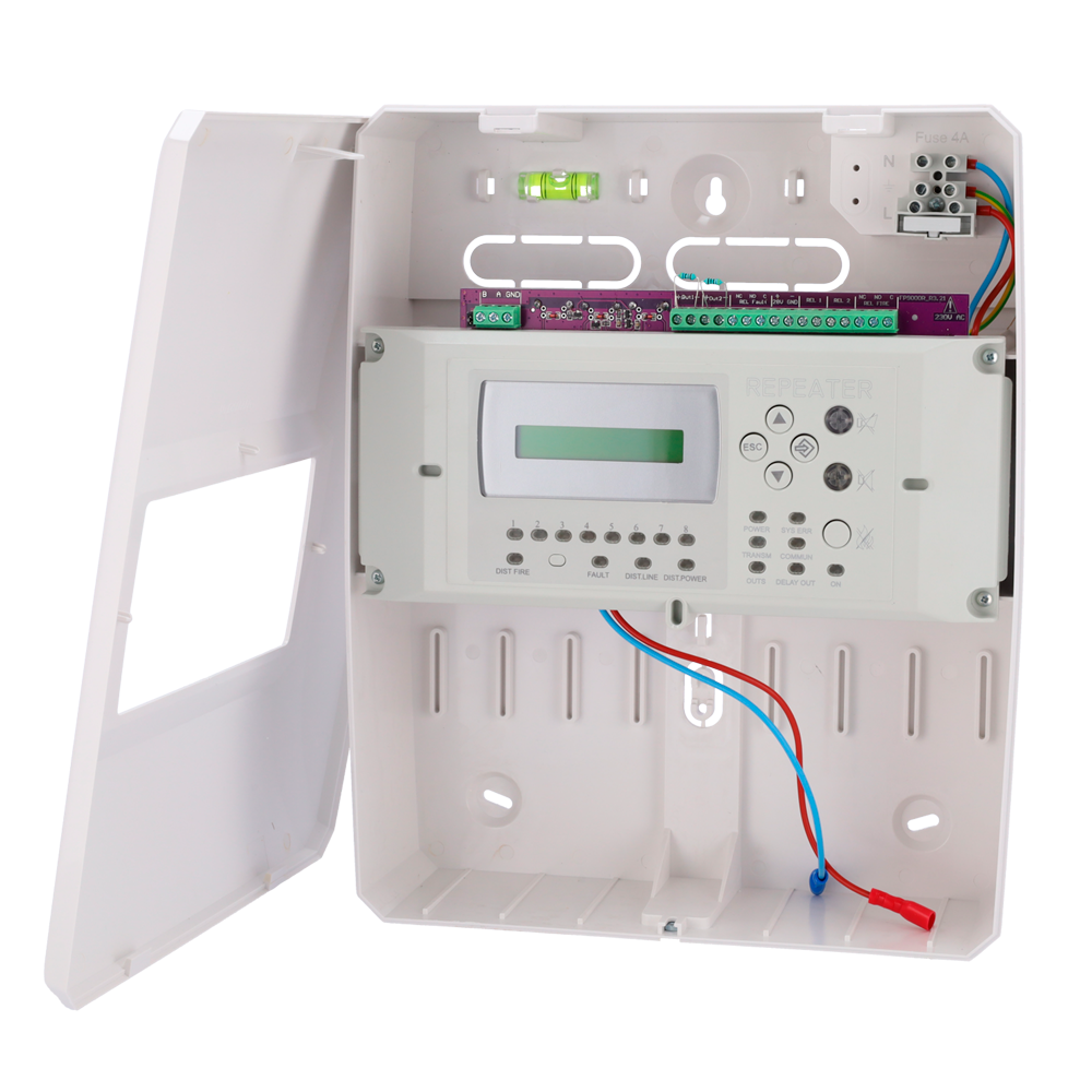 DMTECH DMT-FP9000R - Repetidor de control DMTECH - 2 Salida de Sirena - 2 salidas de alarma y fallo y 2 salidas de relé configurables - Permite hasta 8 centrales conectadas - Necesario módulo DMT-M9000-485 - Pantalla LCD y menús de programación avanzada - imagen 3