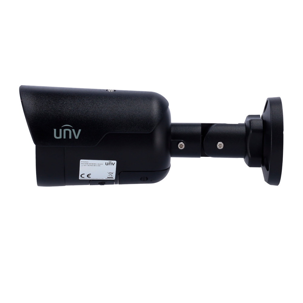 UNIVIEW UV-IPC2124SB-ADF28KMC-I1-BLACK - Cámara Bullet IP Uniview - Gama Prime - 4 MP | Lente 2.8 mm | microSD 512 GB - IR 40 m | Luz blanca 40 m | WDR 130 dB - Wise-ISP | Dual Light | Conteo - PoE | UMD | SIP | IP67 - Botón de reset | Micrófono | Altavoz - imagen 3