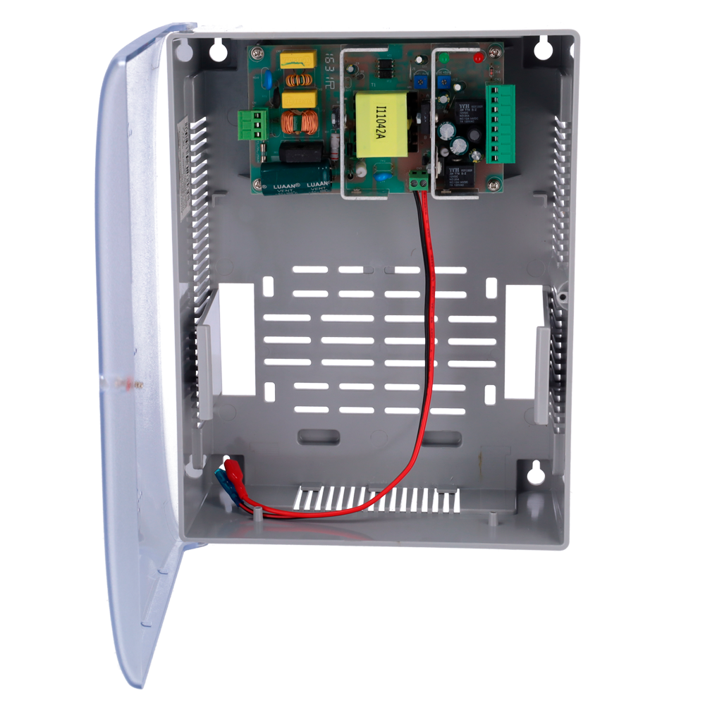 MARCA BLANCA AC-12DC5A-BAT17AH-P - Alimentador para control de acceso - Configurable NO/NC - Salida DC 12.5-13.8V / 5A / 60W - Caja de plástico - Apto para batería auxiliar 12V / 17Ah - Montaje en superficie - imagen 3