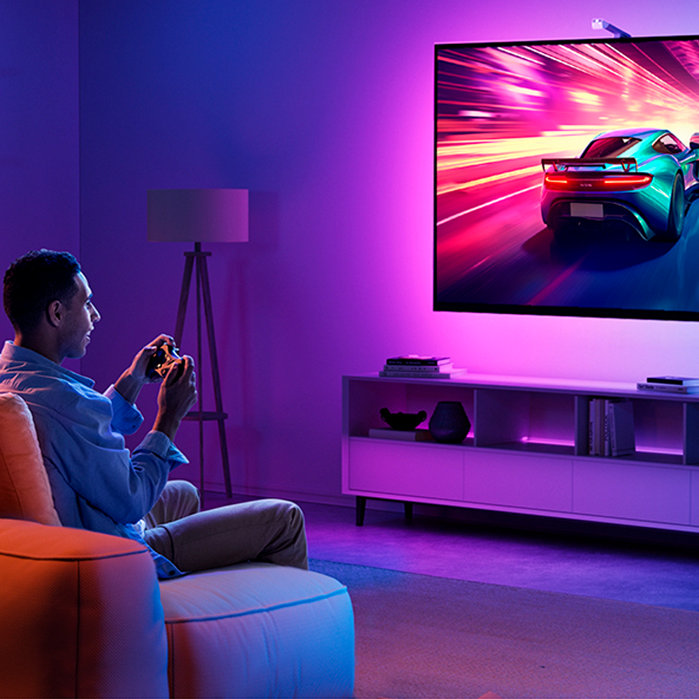 GOVEE GV-TV-H6099-3L-55 - Retroiluminación de TV 3 Lite - Wi-Fi 2.4 GHz + Bluetooth / Matter - Color segmentado + Blanco - 423 lúmenes / 30LEDs/m - Matter / Homekit / Alexa / Google Home - Para interior / Pantallas de 55" - 65" - imagen 3
