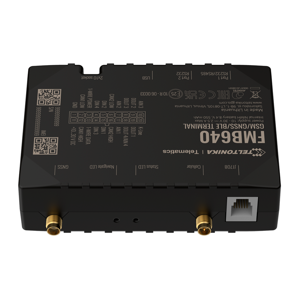 TELTONIKA TK-FMB640 - Tracker profesional para vehículos - Conexión cableado interno - Instalación oculta bajo salpicadero - 2G - Dual-SIM | Lectura tacógrafo vehículos pesados - Entradas y salidas D/A | Lectura bus CAN - imagen 3