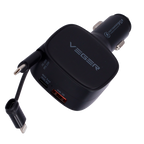 VEGER VG-CC89 - VEGER - Mechero coche - Potencia 84W - Carga rápida PD 30W, QC 18W, PPS 33W - Salidas USB-C, USB-A y cables incluidos - Cables incluidos: USB-C y Lightning - imagen 3