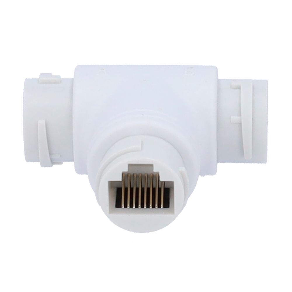 MARCA BLANCA CON-RJ45-T-W - Adaptador RJ45 - Conector entrada RJ45 hembra - Conector salida 2 RJ45 hembra - Compatible UTP - IP66 - Color blanco - imagen 3