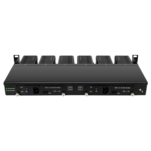 MARCA BLANCA RACK-1U12MC-AC220D - Chasis metálico - Para enrackar hasta: - 12 Conversores Medios - Doble fuente de alimentación - 1U - 19" - imagen 3