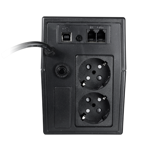 KSTAR UPS600VA-2 - SAI monofásico line-interactive - Potencia 600VA/360W - Entrada 220~240 Vac /Salida 230 Vac - 2 salidas SAI/UPS protegidas - Tiempo de recarga 6~8 h - Batería de plomo-ácido sellada (incluidas) - imagen 3