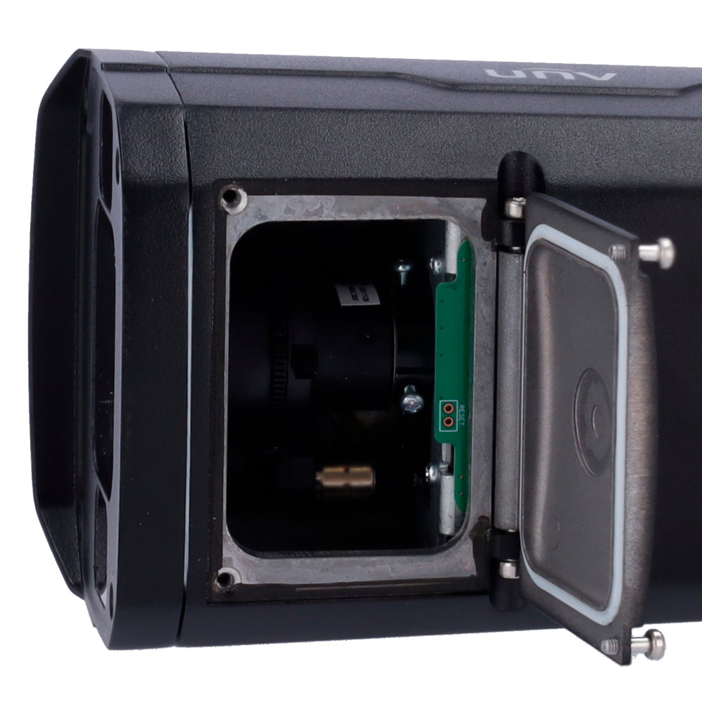 UNIVIEW UV-IPC2328SB-DZK-I0-BLACK - Cámara Bullet IP Uniview - Gama Prime - 8 MP | Lente motorizada 2.8~ 12 mm - IR 50 m | WDR 120 dB | microSD 256 GB - Light Hunter | Conteo de personas - PoE | UMD | SIP | IP67 | IK10 - Audio | Alarmas | Color negro - imagen 3