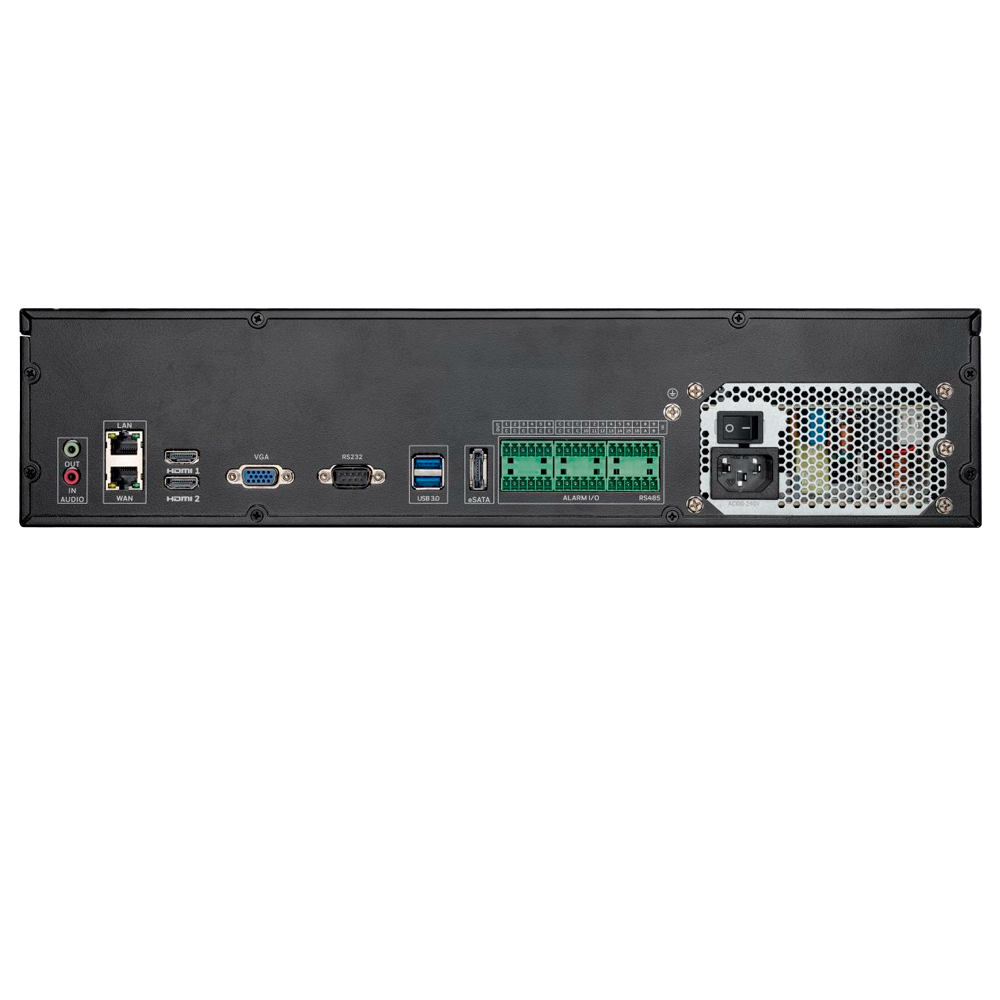 Sunell SN-NVR3964E8-J - Gama Pro - Grabador NVR 64CH IP - Resolución máxima 12Mpx@1ch | Alarmas | Audio - Ancho de banda 400Mbps/400Mbps - Admite 8 discos duros (no incluidos) - imagen 3