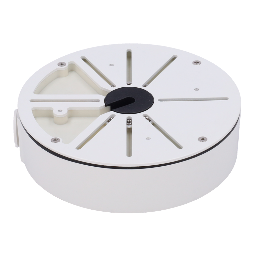 MARCA BLANCA JBOX-148-WHITE - Caja de conexiones - Para cámaras Bullet, Domo y Turret - Para cámaras con la salida de cable descentrada - Instalación en techo o pared - Color blanco | 173 Ø × 45.5 (Fo) mm - imagen 3