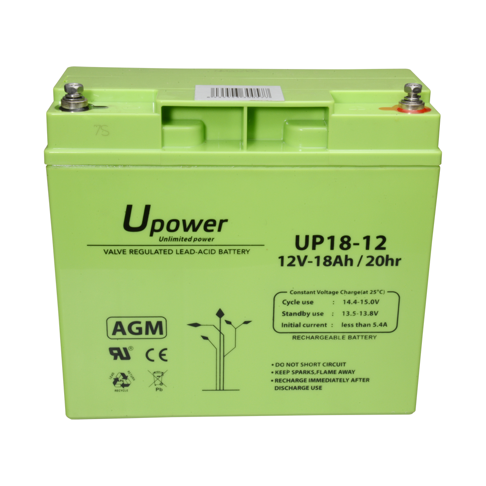 UPOWER BATT-1218-U - Upower - Batería recargable - Tecnología plomo ácido AGM - Voltaje 12 V - Capacidad 18.0 Ah - 167.5 x 181.5 x 77 / 5700 g - Para respaldo o uso directo - imagen 3