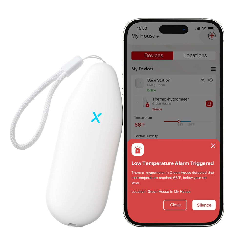 X-SENSE STH51 - Termómetro y sensor de humedad inalámbrico - Conexión base SBS50 - Precisión de temperatura (-20 a 60 °C) - Precisión de humedad de 0 a 100 % - Compatible con Alexa - Transmisión de largo alcance 500m - imagen 3
