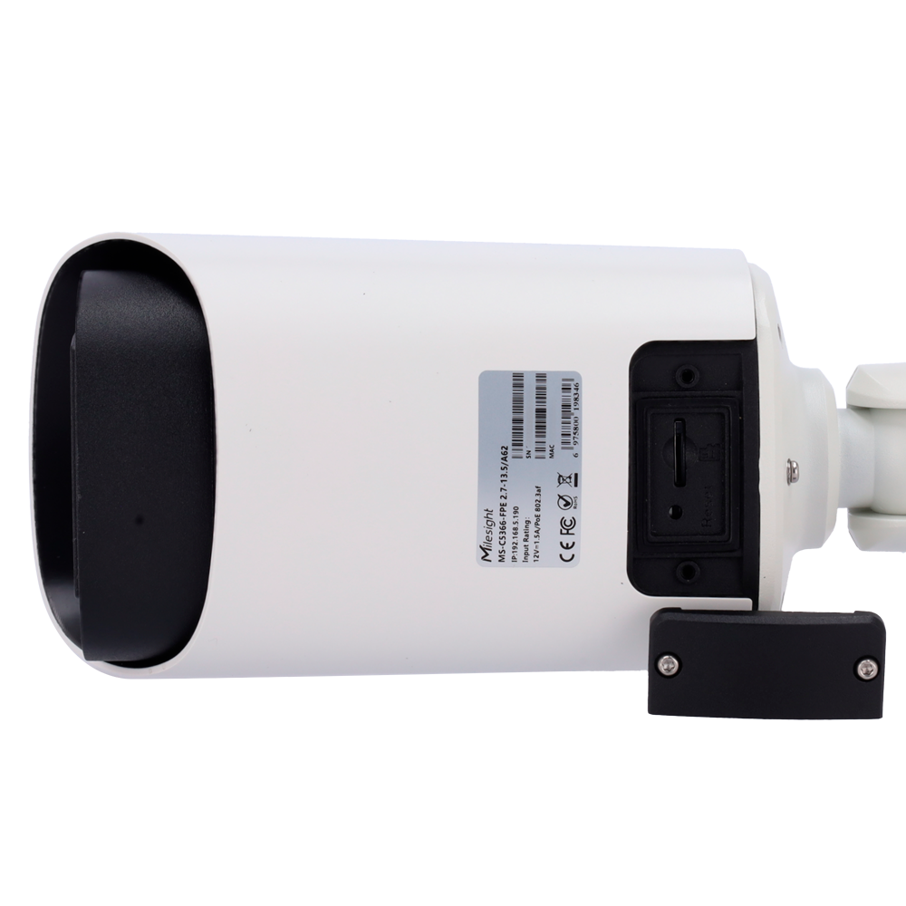 MILESIGHT MS-C8166-FPE - Cámara IP AI Motorized Pro Bullet Plus - Resolución 4K - 1/2.8" CMOS lente 2.7mm~13.5mm - Video análisis AI basado en humano y vehículo - Certificado IP67 - IK10 - Cumplimiento NDAA - imagen 3
