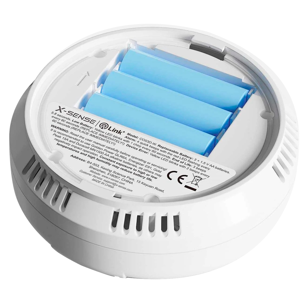 X-SENSE CO03D - Detector de CO autónomo X-Sense - Batería reemplazable - Indicador luminoso de alarma - Alarma sonora 85 dB a 3m - Botón de Test y pantalla LCD - Certificado EN 50291 - imagen 3
