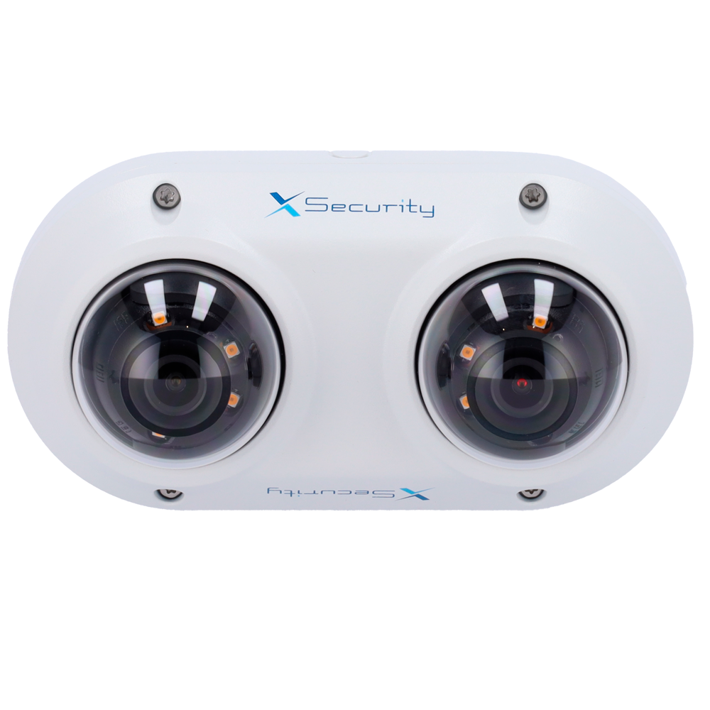 X-SECURITY XS-IPD850A-4P-DUAL - X-Security Cámara IP Domo dual - 2x 4 Megapíxel (2560x1440) - 2x Lente fija 2.8mm - WDR 120dB | Dual Light(IR 30m y Luz Blanca 20m) - WizSense, con clasificación de humano y vehículo - MicroSD 256GB / IP67 &amp; IK10 - imagen 3