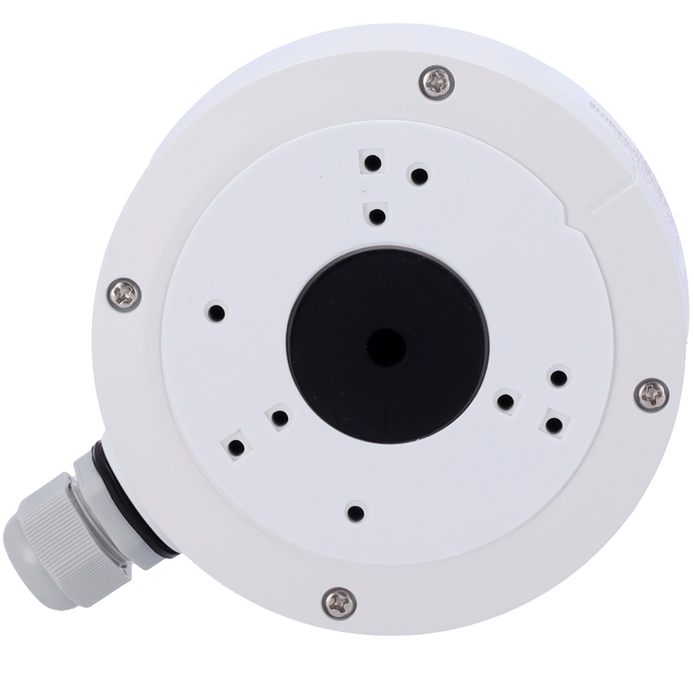 SAFIRE SMART SF-JBOX-0301 - Caja de conexiones Safire Smart - Para cámaras domo - Apto para uso exterior IP66 - Instalación en techo o pared - 46.5 (Al) x 117.9 (Ø) x 143.3 (Fo) mm - Pasador de cables - imagen 3