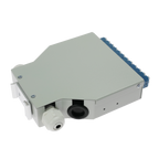 MARCA BLANCA FIBERBOX-DIN-12-LC-UPC - Caja de distribución de fibra para carril DIN - Incluye 12 adaptadores LC dúplex preinstalados - Pulido UPC para baja pérdida de señal óptica - Bandeja de empalme interna integrada - Se suministra vacía, sin pigtails - imagen 3