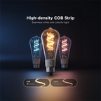 GOVEE GV-BULB-R14C0-EDISON-E27-ST64 - Bombilla inteligente Edison ST64 E27 Govee - Wi-Fi 2.4 GHz + Bluetooth - Color segmentado + Blanco cálido/frío - Intensidad 500 lúmenes / 6500 K - Matter / Homekit / Alexa / Google Home - Para interior - imagen 3