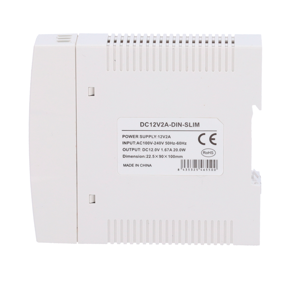 MARCA BLANCA DC12V2A-DIN-SLIM - Fuente de alimentación industrial - Potencia máxima de salida de 20W (12V / 1.37A) - Diseño Slimline con carcasa de plástico fina - Entrada de rango completo AC 90V a 264V - Salida de contacto de relé dedicada DC OK - Volta - imagen 3