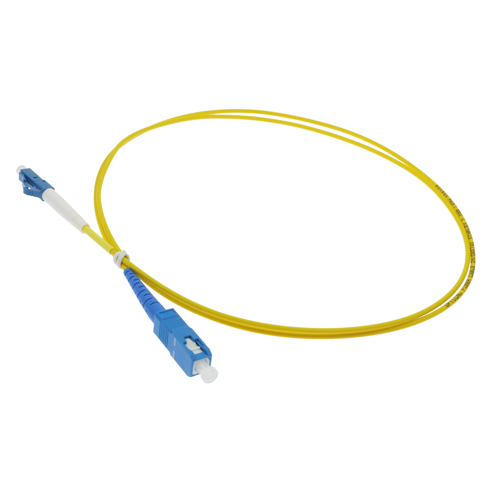 SAFIRE SF-LC-UPC-SC-UPC-SM-SX-1M - Cable de conexión de fibra óptica simplex - Fibra monomodo OS2 G657A2 de alto nivel - Conectores híbridos LC UPC y SC UPC - Longitud exacta de 1 metro - Cubierta exterior LSZH color amarillo - Compatibilidad de uso genér - imagen 3