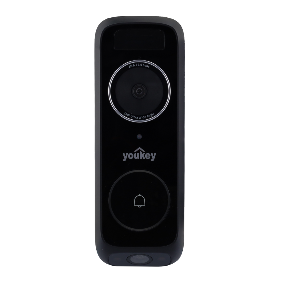 YOUKEY YOK-DB312 - Youkey Videotimbre Dual Cam Wi-Fi - Lente superior: 3 MP | 2.4 mm | 160º - Lente inferior: 2 MP | 2.4 mm | 101º - Sensor PIR | IR 5 m | Luz blanca 2 m - Detección humanos / paquetes - Wi-Fi 6 | 6400 mAh | IP65 - imagen 3