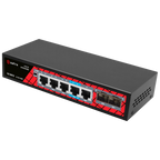 SAFIRE SF-SW0704HIPOE-GMF-65 - Safire Switch PoE - 4 puertos PoE + 1 Uplink RJ45 + 2 SFP (1G/2,5G) - Velocidad de puertos 10/100/1000 Mbps - 4 Puertos PoE+ 30W ( puerto 4 hasta 60w ) - Potencia PoE total de 65W - PoE Watchdog / Auto PoE Extendido Hasta 13 - imagen 3