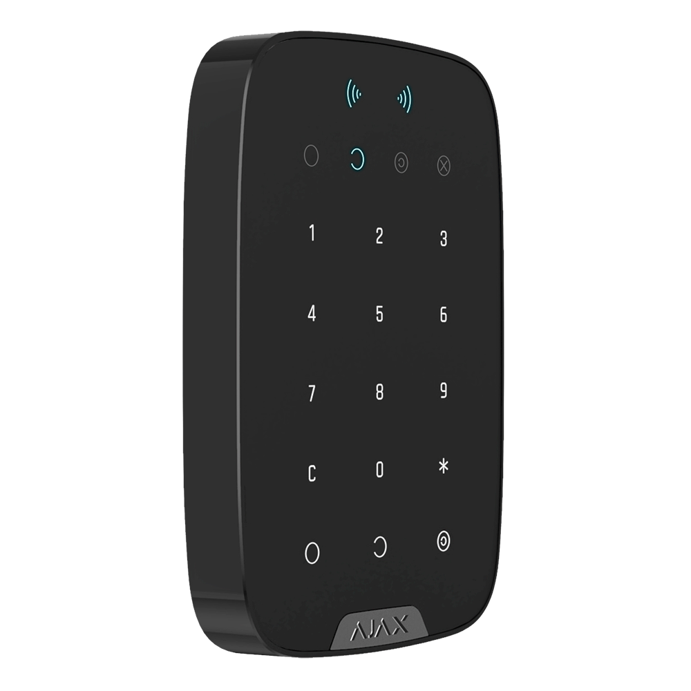 AJAX AJ-KEYPADPLUS-B - Teclado independiente con lector RFID - Grado 2 - Inalámbrico 868 MHz Jeweller - Armado, armado parcial, desarmado y emergencia - Códigos personales, generales y de invitado - Botón de pánico integrado - Hasta 3.5 años de vida útil - imagen 3