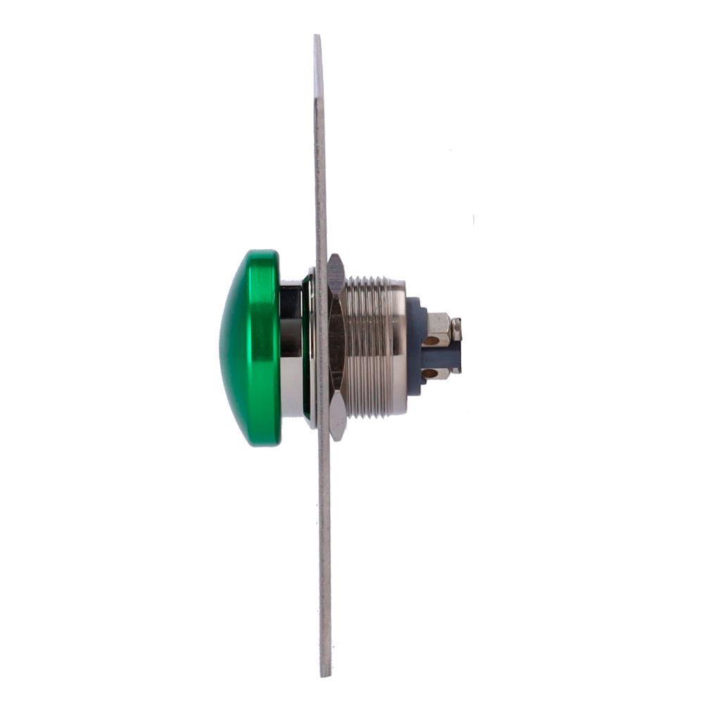 SAFIRE EXITBUTTON305 - Pulsador de liberación de puerta - Tipo semiesfera - Testado 500.000 usos - NO/COM | Empotrado o superficie - Medidas 86 (Al) x 86 (An) x 23 (Fo) mm - Fabricado en acero inoxidable - imagen 3