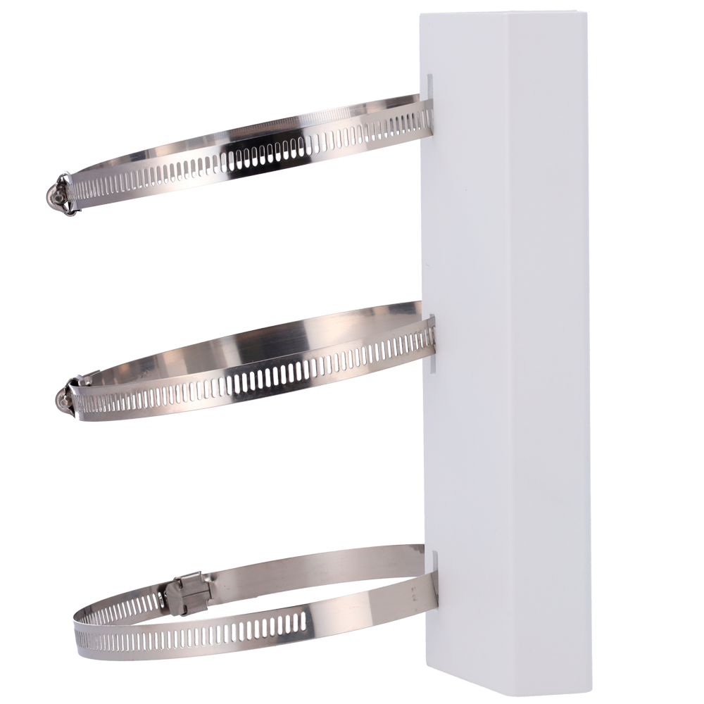 SAFIRE SMART SF-PBRACKET-0501 - Soporte para mástiles/farolas Safire Smart - Para cámaras domo motorizadas - Rango diámetro 118~140 mm - Fabricando en acero laminado SPCC - Color blanco | 215 (Al) x 164.7 (An) x 54 (Fo)mm - Pasador de cables - imagen 3