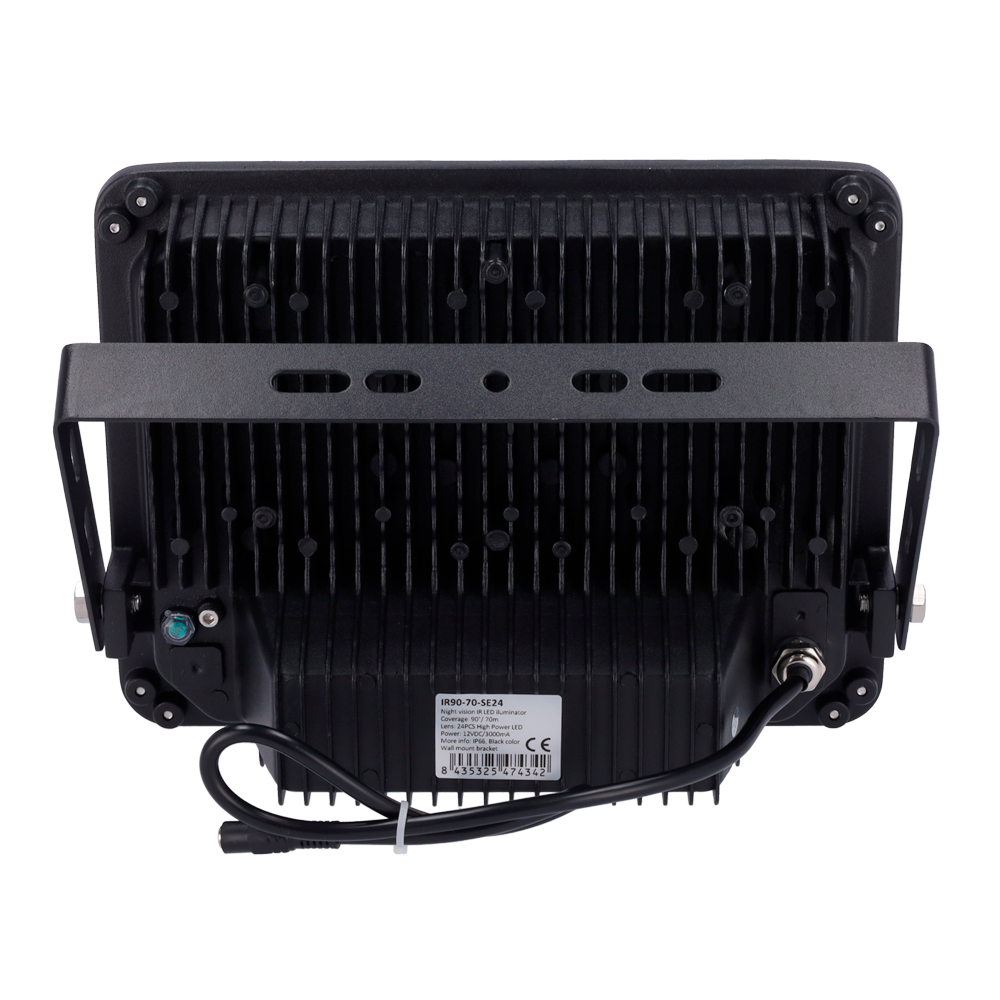 MARCA BLANCA IR15-240-SE24 - Foco infrarrojo de alcance 240 m - Iluminación por LEDs de 850 nm - 24 Lámparas Cerámicas IR - Apertura del haz 15° - Impermeable IP66 - imagen 3