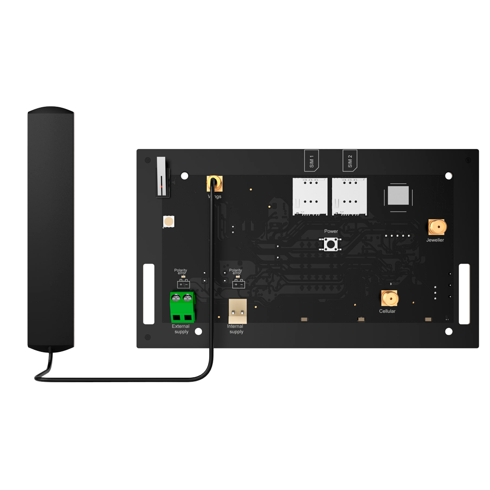 AJAX AJ-HUBBP-V2-NOCASE - Central de alarma profesional - Grado 2 - Dual SIM 4G / Casas vacías o lugares remotos - Inalámbrico 868 MHz Jeweller y Wings - Alimentación principal batería zinc-aire - Respaldo baterías plomo-ácido o litio - Modo ahorro baterí - imagen 3