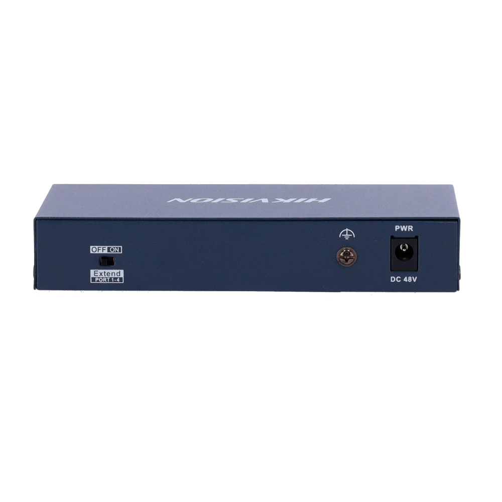HIKVISION DS-3E0106HP-E - Switch PoE Hikvision - 4 puertos 10/100 Mbps PoE + 2 Uplink 10/100Mbps - 1 Puerto PoE++ 802.3af/at/bt - Hasta 110W de Potencia PoE Total - Instalación en pared o sobremesa - imagen 3
