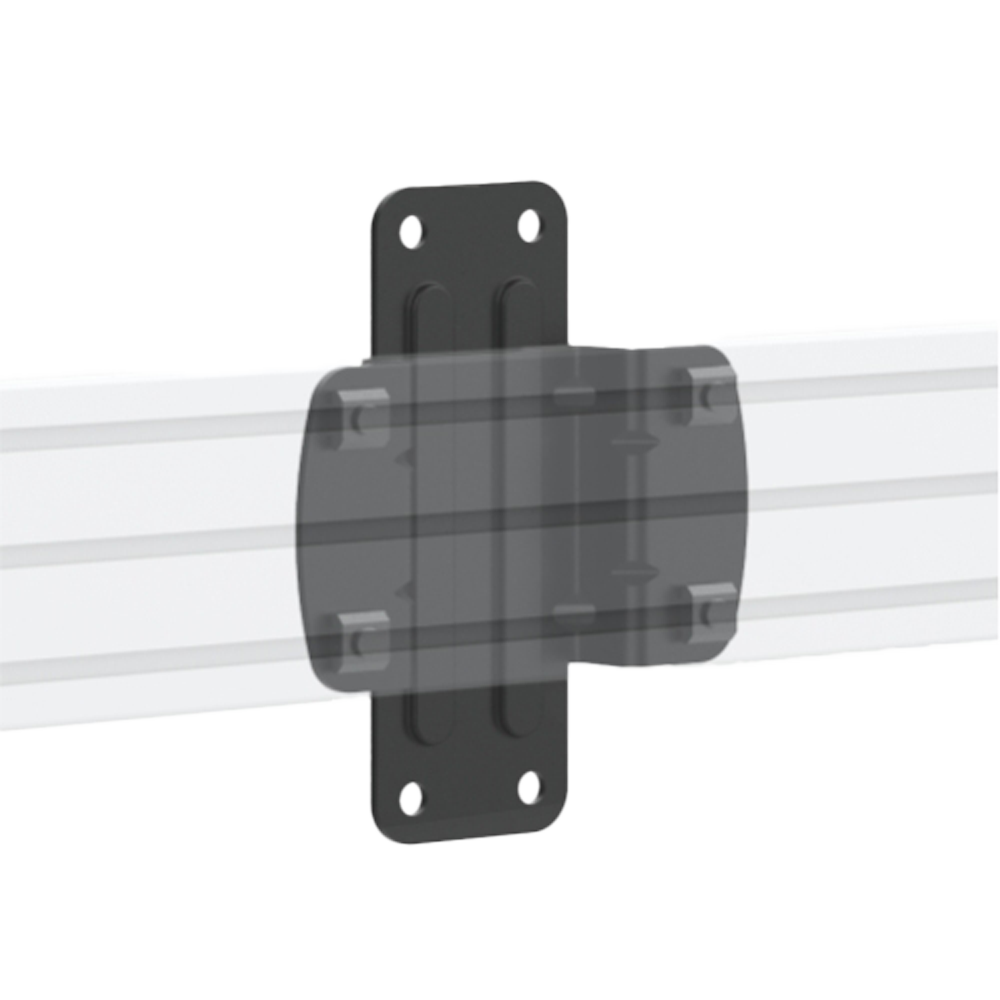 BRATECK LUMI MENUBOARD-2X1 - Soporte Menuboard - Peso soportado 50 Kg/Monitor - VESA 600x400 mm/Monitor - Inclinación 0º ~ -20º - Distancia a la pared de 100 mm - Disposición 2x1 - imagen 3