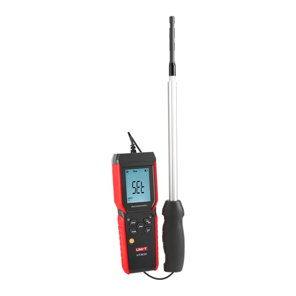 UNI-T UT362H - Anemómetro de hilo caliente - Mide velocidad, temperatura y caudal de aire - Sonda fina y alargada - Sensor de alta sensibilidad - Para climatización y ventilación - imagen 3