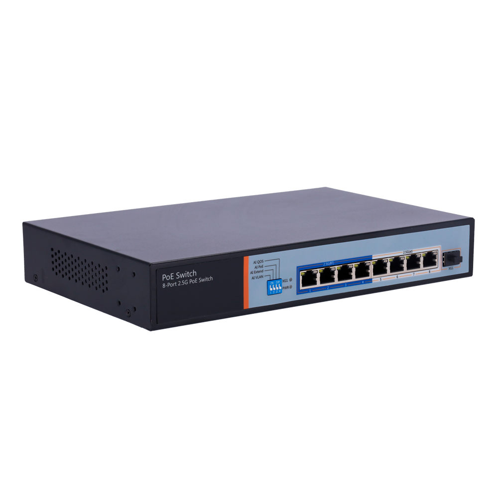 MARCA BLANCA SW98HIPOE-2AZXF-150 - Switch Hi-PoE Multigagibit 2,5Gbps - 8 puertos PoE + 1 Uplink SFP 10G - Velocidad de puertos 2,5/1Gbps - 8 Puertos PoE+ 30W + 4 Puertos Hi-PoE 90W - PoE Watchdog - Hasta 150W Potencia PoE total - imagen 3
