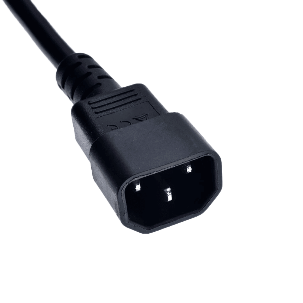 MARCA BLANCA AC-C14-C13 - Cable de alimentacion - Para CPU - Conector C13 a C14 - 250VAC / 10A - 200cm de largo - imagen 3