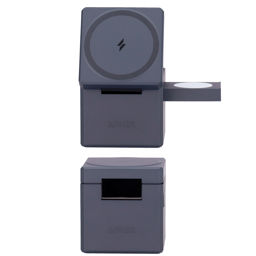 ANKER ANK-CUBE-3-IN-1-G - Anker - Estacion de carga inalámbrica 3 en 1 - Tecnología Magsafe - Para iPhone, Airpods y Apple Watch - Formato plegable y compacto - Carga rápida 3 dispositivos a la vez - imagen 3