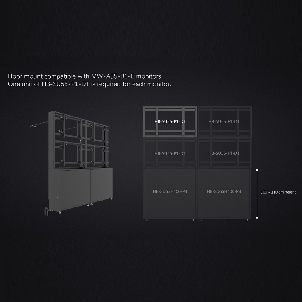UNIVIEW UV-HB-SU55-P1-DT - Soporte modular videowall - Compatible con UV-MW-A55-B1-E - Compatible con UV-HB-SD55H100-P3 - imagen 3