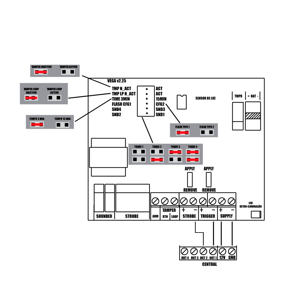 MARCA BLANCA VEGA - Sirena para exterior cableada - Certificado de grado 3 - Presión sonora máxima 109 dBA - Flash de 1 barra de LEDs señalización - Luz azul y frontal personalizable - Batería de respaldo incluida - imagen 2