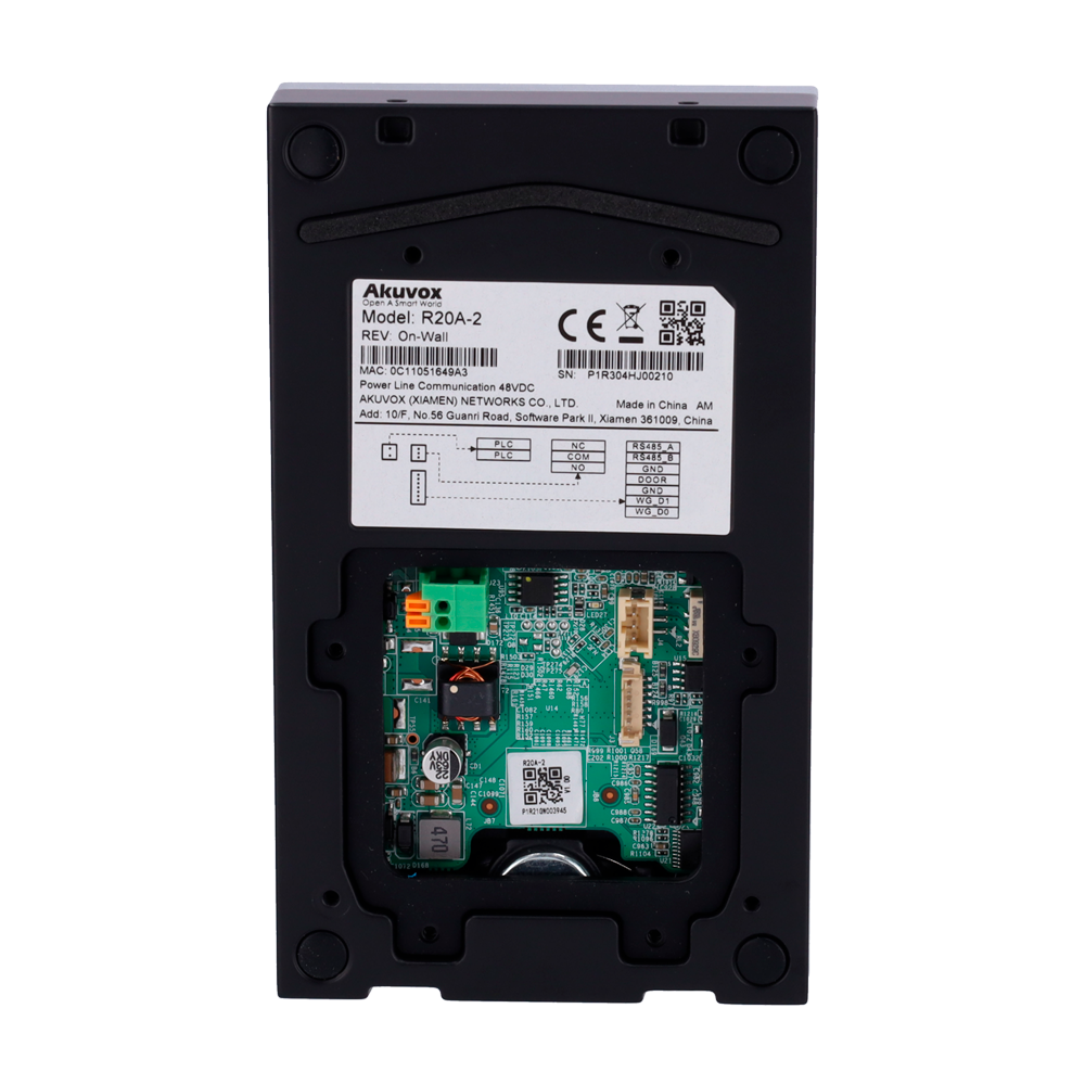 AKUVOX AK-R20A-2 - Videoportero 2 hilos en superficie - Cámara 2 Mpx | Audio bidireccional - Apertura con tarjeta EM/MF y NFC | 1 relé - SIP estándar - Mantenimiento Cloud - Conexión de monitor y placas a través de Cloud - imagen 3