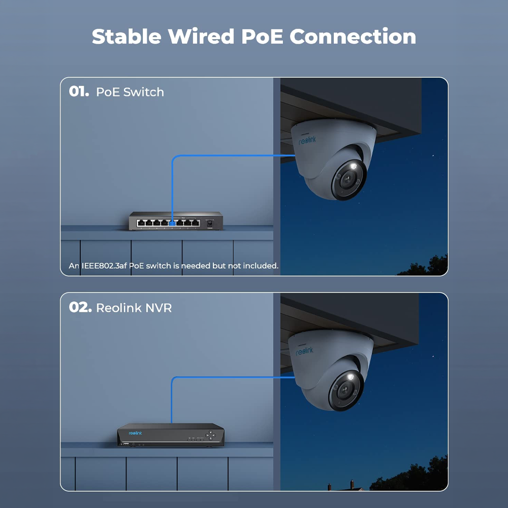 REOLINK RL-P344-IPCAM-POE-W - Reolink Cámara Turret IP 8MP P344 PoE - 12MP Ultra HD @ 25FPS - PoE / Luz LED - Zoom Digital 5X - Audio Bidireccional / Ranura MicroSD - Apta para exterior - imagen 2