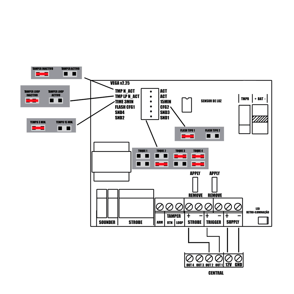 MARCA BLANCA VEGA - Sirena para exterior cableada - Certificado de grado 3 - Presión sonora máxima 109 dBA - Flash de 1 barra de LEDs señalización - Luz azul y frontal personalizable - Batería de respaldo incluida - imagen 3