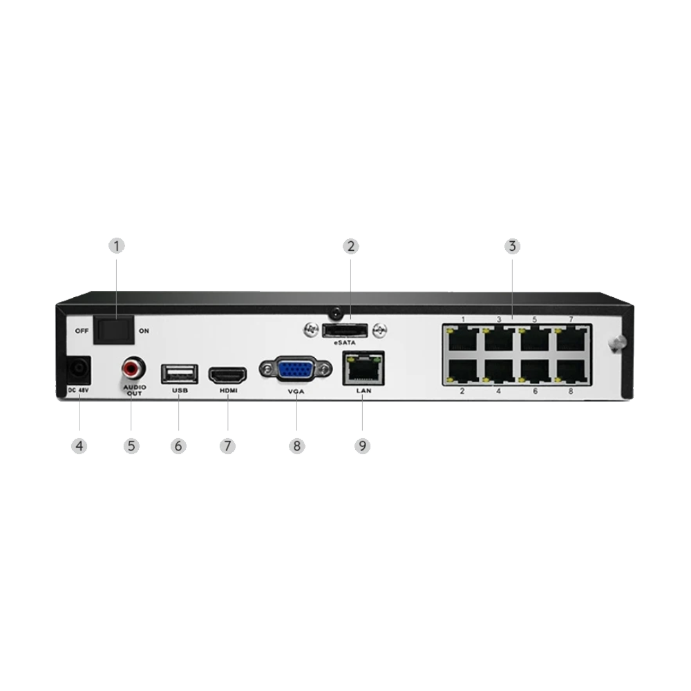 REOLINK RL-NVS8-POE-8MB4 - Reolink Kit NVR PoE + 4 cámaras 8MP PoE 2TB - 8MP (3840X2160) - Deteccion Humanos / Mascotas / Vehículos - e-SATA - 2TB HDD - Apta para exterior - imagen 3