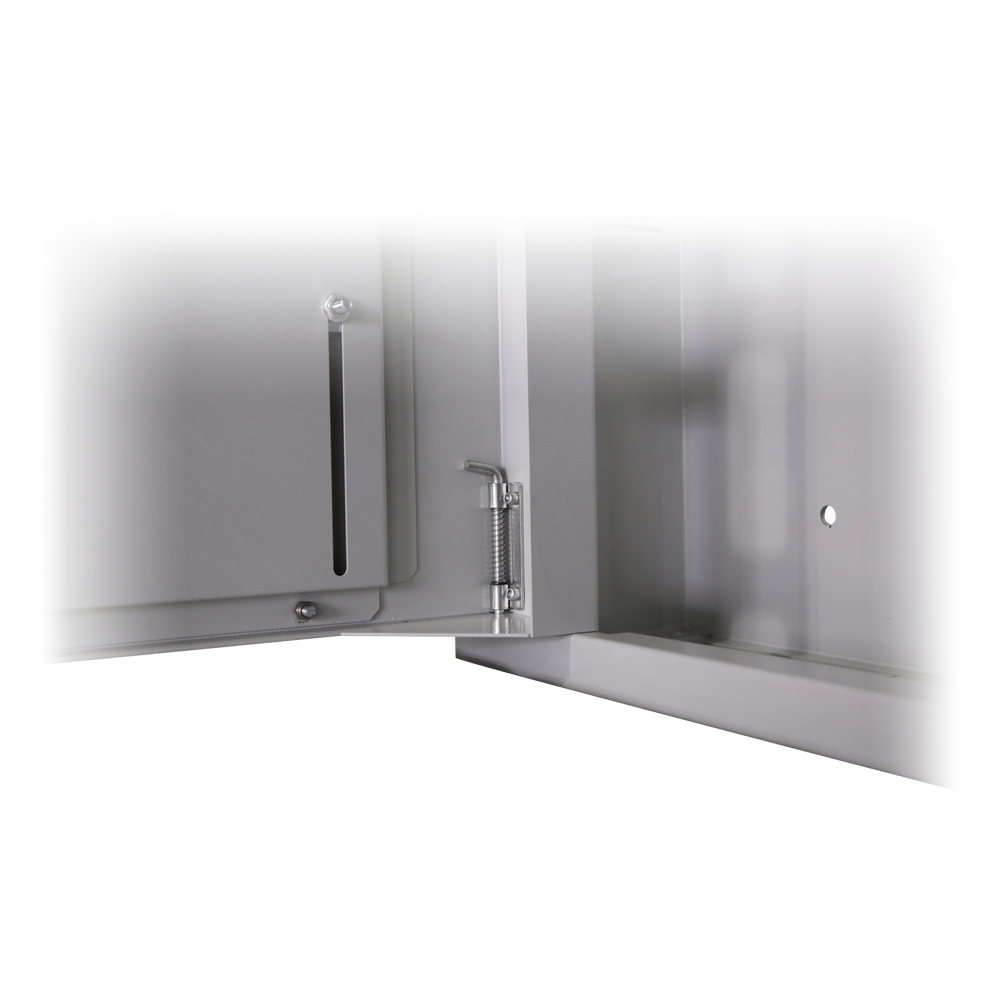 MARCA BLANCA RACK-WALL - Armario rack mural de seguridad para pared - Ocupa muy poco espacio por su fondo de 15 cm - Máxima protección con doble cierre de llave - Trae agujeros VESA para colgar un monitor - Entradas en los lados para pasar los cables - Re - imagen 3
