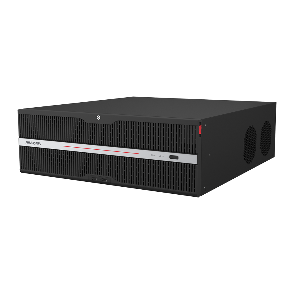 HIKVISION iDS-9664NXI-P16R - Hikvision Grabador NVR 64CH gama SOLUTIONS - Resolución 32 Mpx | Hasta 8-ch altavoces IP - AcuSeek, búsqueda basada en texto - Alarmas | Audio | 16 HDD | RAID - Ancho de banda 400 Mbps | AcuSearch - MD 2.0 | AcuSense | Face Re