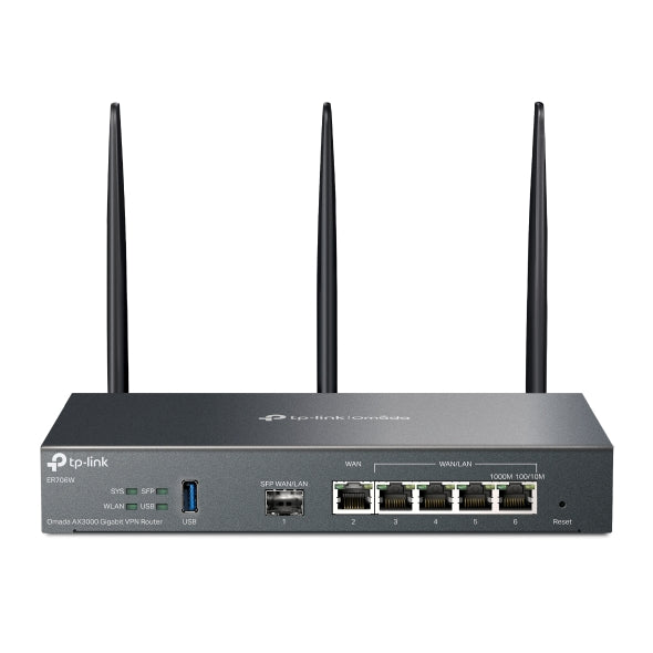 Imagen de TP-Link Router VPN Gigabit ER706W AX3000 WiFi 6, 4 Puertos Gigabit, Soporte Multi-VPN